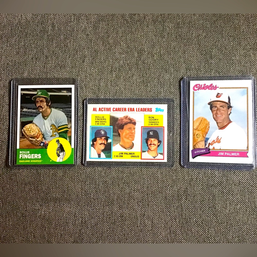 Jim Palmer & Rollie Fingers Topps 1984 ERA Leaders-Topps Archives